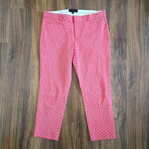 NWOT Banana Republic Sloan Crop Pants (Orange / Geometric Print)